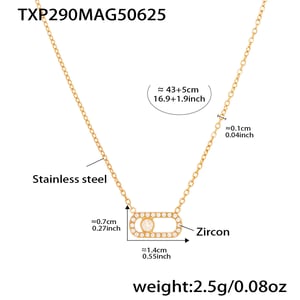 1 Piece Elegant Irregular Shape Stainless Steel Gold Color Women's Necklaces Sets h5