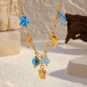 1 Piece Shell Stainless Steel Gold Color Pendant Necklace h5 Picture4