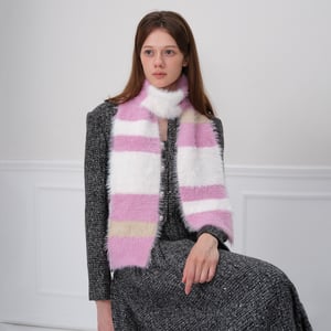 1 Piece Simple Series Casual Strip Nylon Women's Summer Scarves h5 Picture3