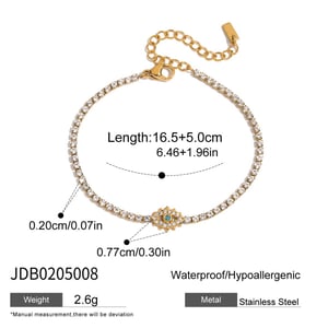 1 Piece Elegant Star Stainless Steel Gold Color Women's Charm Bracelets h5