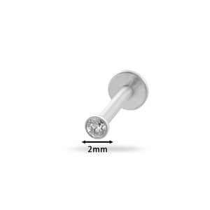 1 Stück Piercing-Ohrring aus Titanlegierung in Goldfarbe h5 Bild2