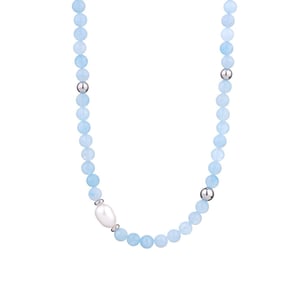 1 Piece Vacation Style Blue Flower Natural Stones Women's Pendant Necklaces h5