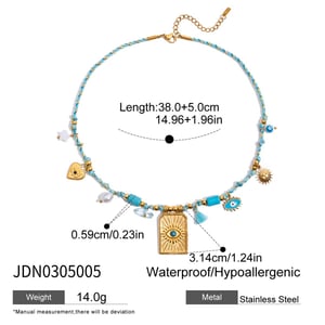 1 Piece Classic Tarot Calaite Stainless Steel Gold Color Women's Pendant Necklaces h5 Picture2