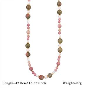1 Piece Romantic Series Flower Natural Stones Women's Beaded Necklaces h5 Picture2
