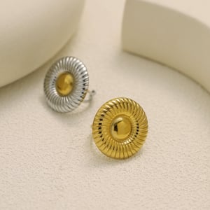 1 Piece Simple Series Casual Circle Stainless Steel  Gold Color Minimalist Rings h5 Picture4