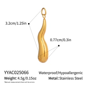 1 Piece Stainless Steel Gold Color DIY Pendant h5
