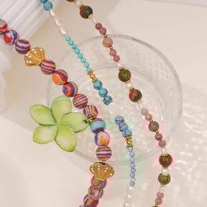 1 Piece Romantic Series Flower Natural Stones Women's Beaded Necklaces h5 Picture5