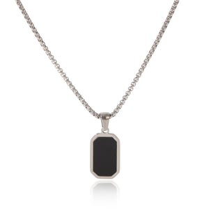 1 Piece Simple Series Daily Rectangle Stainless Steel  Natural Stone Women's Pendant Necklaces h5