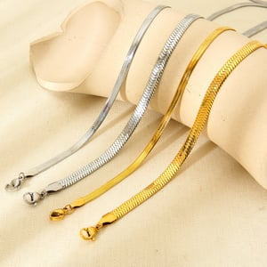 Simple Series Daily Chain Stainless Steel  Unisex Basic Necklaces h5 Picture2
