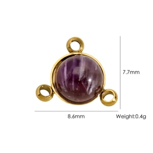 1 Piece Simple  Retro Irregular Shape Circle Natural Stones Women's Pendants h5 
