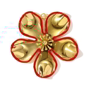 1 Stück polychrome Blumen-Anhänger aus Edelstahl für Damen h5 