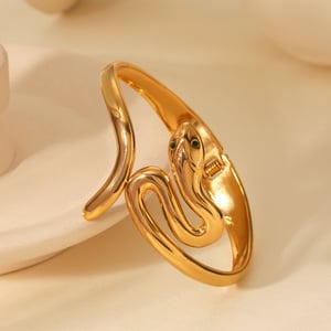 1 Pair Simple Series Daily Geometric Stainless Steel Women's Bangles h5 Picture6