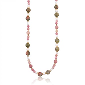 1 Piece Romantic Series Flower Natural Stones Women's Beaded Necklaces h5