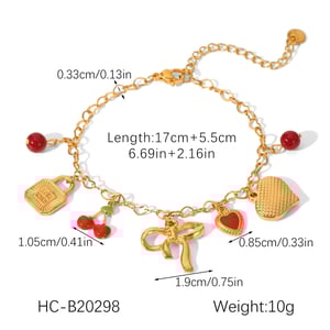 1 Piece Simple Series Daily Bow Knot Stainless Steel  Women's Charm Bracelets h5 Picture2