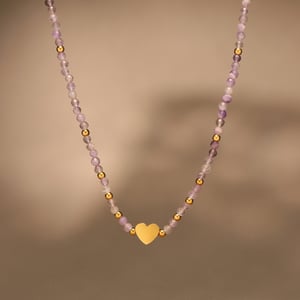 1 Piece Gorgeous Beads Stainless Steel Gold Color Women's Beaded Necklaces h5 Picture3