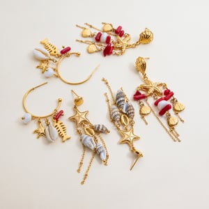 1 Pair Oceanic Natural Shell Stainless Steel Gold Color Women's Drop Earrings h5 Picture9