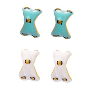1 Pair Colorful Irregular Shape Stainless Steel Gold Color Women's Stud Earrings h5 Picture8