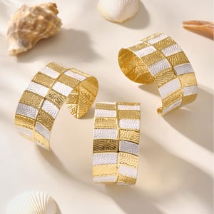 1 Piece Elegant Leaf Stainless Steel Assorted Colors Women's Bangles h5 Picture5