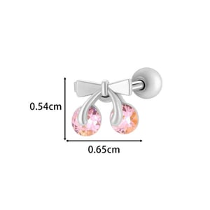 1 Stück Herz Kupfer Gold Farbe Zirkon Piercing Ohrring h5 Bild2