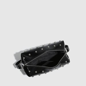 1 Stück einfache Hip-Pop/Rock-Einfarbige Nieten-PU-Damenhandtaschen h5 Bild4