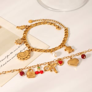 1 Piece Simple Series Daily Bow Knot Stainless Steel  Women's Charm Bracelets h5 Picture8
