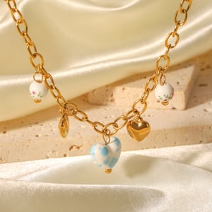 1 Pair Simple Series Daily Heart Stainless Steel  Women's Pendant Necklaces h5 Picture6