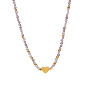 1 Piece Gorgeous Beads Stainless Steel Gold Color Women's Beaded Necklaces h5