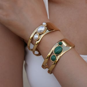 1 Piece Elegant Irregular Shape Stainless Steel  Women's Cuff Bracelets h5 Picture3
