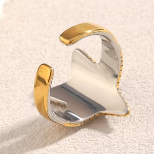1 Piece Modern Star Mixed Color Stainless Steel Statement Rings h5 Picture3