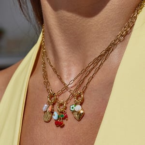 1 Piece Vivid Sweet Fruits Stainless Steel Gold Color Women's Pendant Necklaces h5 Picture3