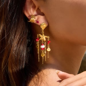 1 Pair Oceanic Natural Shell Stainless Steel Gold Color Women's Drop Earrings h5 Picture6