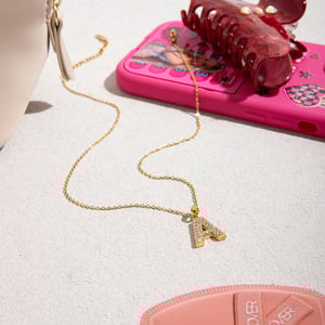 1 stuk klassieke letter roestvrij staal goudkleurige dames hanger kettingen h5 Afbeelding8