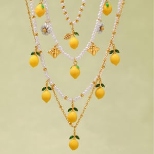 1 Piece Natural Lemon Stainless Steel Gold Color Women's Pendant Necklaces h5 Picture2