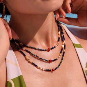 1 Piece Classic Series Elegant Beads Natural Stones Women's Beaded Necklaces h5 Picture6