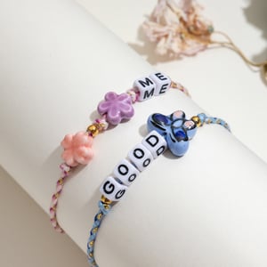 1 Piece Sweet Letter Colorful Stainless Steel Women's Beaded Bracelets h5 Picture5