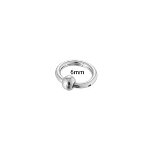 1 Stück einfacher Kreis Edelstahl Goldfarbener Piercing Ohrring h5 Bild2