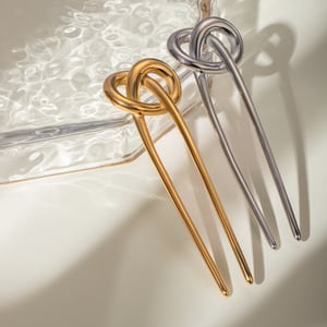 1 Piece Twisted Stainless Steel twisted Hairpin h5 Picture4