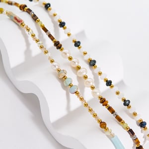 Sweet Elegant Stainless Steel Women‘s Beaded Necklaces h5 Picture5