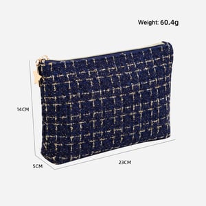 1 Piece Retro Plaid Women's Makeup Bag h5 