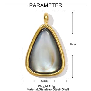 1 Stück Retro Droplet Natursteine Damen Anhänger h5 Bild2