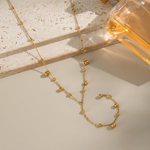 1 Piece Simple Series Daily Circle Stainless Steel  Gold Color  Women's Chain Necklaces h5 Picture3