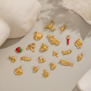 1 Piece Oceanic Stainless Steel Gold Color DIY Pendant h5 Picture3