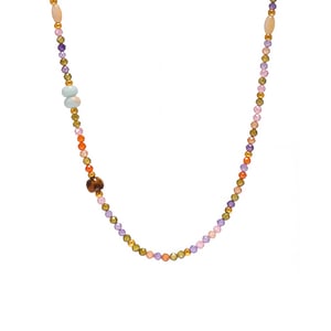 1 Piece Series Colorful Beads Natural Stones Women's Beaded Necklaces h5