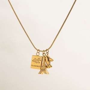 1 Piece Classic Series Eiffel Tower Stainless Steel Gold Color Women's Pendant Necklaces h5 Picture7