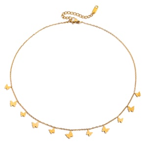 1 Piece Luxurious  Eye Pattern Stainless Steel Gold Color Women's Pendant Necklaces h5 