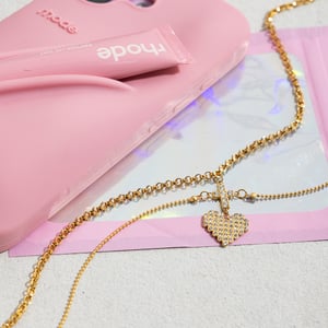 1 Piece Romantic Heart Stainless Steel Gold Color Women's Layered Necklaces h5 Picture6