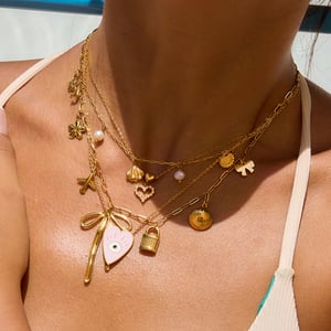 1 Piece Cute Devil's Eye Stainless Steel Gold Color Women's Pendant Necklaces h5 Picture2