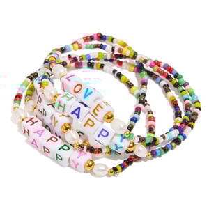 1 Piece Letter Colorful Beads Resin Women's Beaded Bracelets h5 Picture10