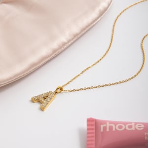 1 stuk klassieke letter roestvrij staal goudkleurige dames hanger kettingen h5 Afbeelding7