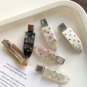 1 Piece Shinning Polka Dots Cellulose Acetate Sheet Women's Hair Clips h5 Picture2